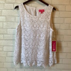 Lilly Pulitzer White Lace Crochet Top